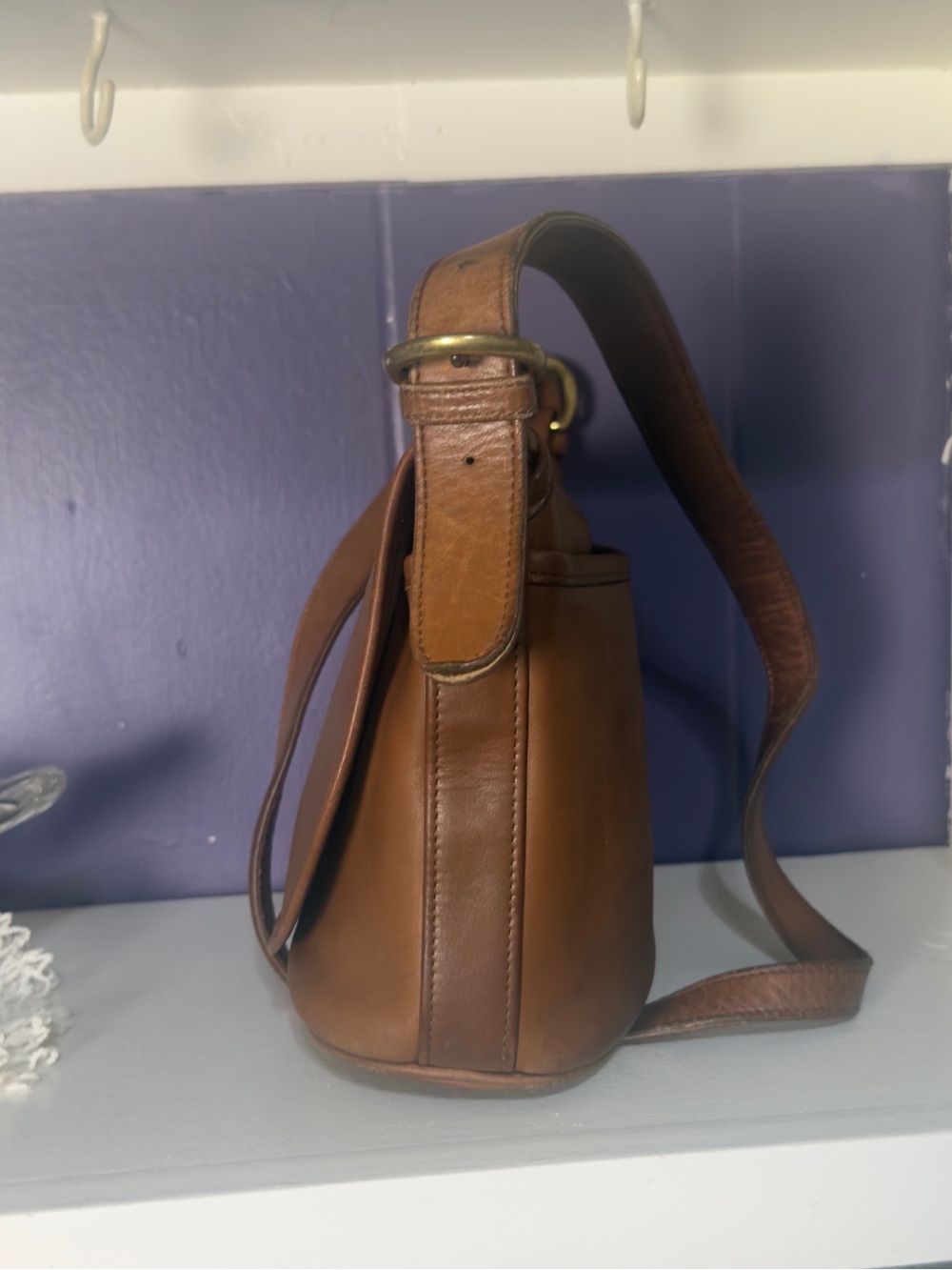 Authentic vintage Coach Fletcher glove tanned leather crossbody saddle bag - Picture 6 of 12
